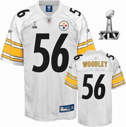 Pittsburgh Steelers #56 LaMarr Woodley 2011 Super Bowl XLV jerseys White