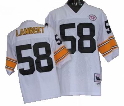 Pittsburgh Steelers #58 Jack Lambert white MitchellandNess jersey
