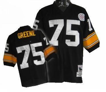 Pittsburgh Steelers #75 Joe Greene black Mitchellandness throwback jerseys