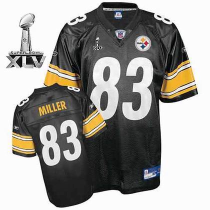 Pittsburgh Steelers #83 Heath Miller 2011 Super Bowl XLV Team Color Jersey black