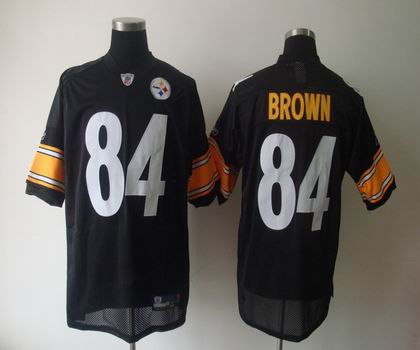 Pittsburgh Steelers #84 Antonio Brown black jerseys