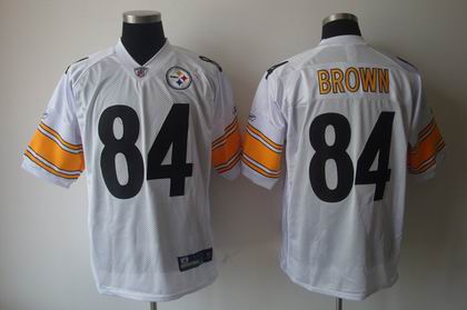 Pittsburgh Steelers #84 Antonio Brown white jerseys