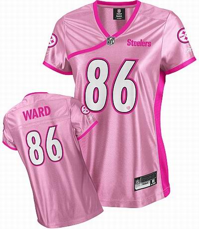 Pittsburgh Steelers #86 Hines Ward Women Pink Fashion Jersey