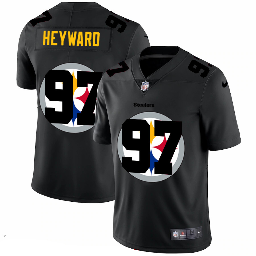 Pittsburgh Steelers #97 Cameron Heyward Men's Nike Team Logo Dual Overlap Limited NFL Jersey Black