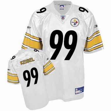 Pittsburgh Steelers #99 Brett Keisel Team white 09 superbowl