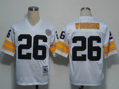 Pittsburgh Steelers 26 Woodson White Throwback
