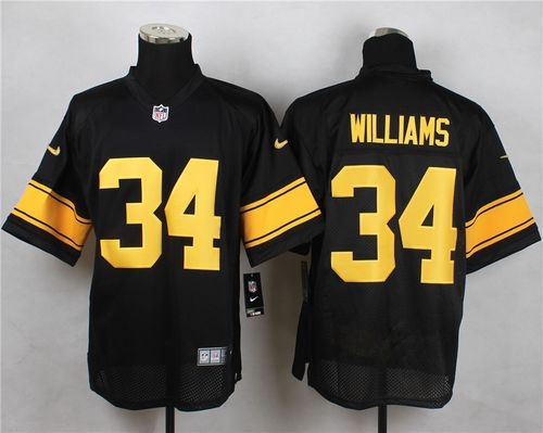 Pittsburgh Steelers 34 DeAngelo Williams Black with gold NFL Elite Nike NFL Jerseys