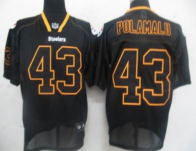 Pittsburgh Steelers 43 Polamalu Black Field Shadow Premier Jerseys
