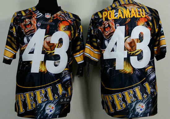 Pittsburgh Steelers 43 Troy Polamalu Men Fanatical Version NFL Jerseys