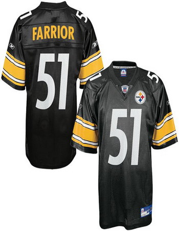 Pittsburgh Steelers 51# James Farrior black