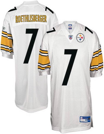 Pittsburgh Steelers 7# Roethlisberger White