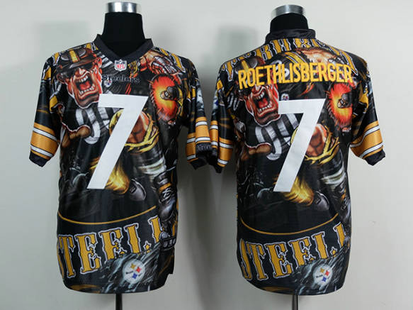 Pittsburgh Steelers 7 Ben Roethlisberger Fanatical Version stitched NFL Jerseys