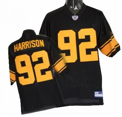 Pittsburgh Steelers James Harrison #92 black yellow number