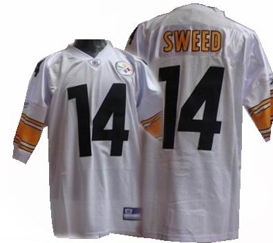 Pittsburgh Steelers Limas Sweed #14 White Jerseys