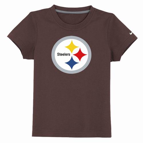 Pittsburgh Steelers Sideline Legend Authentic Logo Youth T-Shirt Brown