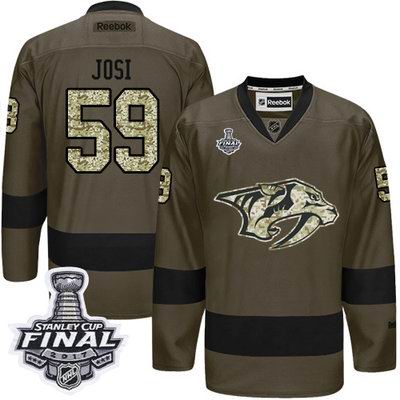Predators #59 Roman Josi Green Salute to Service 2017 Stanley Cup Final Patch Stitched NHL Jersey