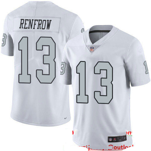 Raiders #13 Hunter Renfrow White Men's Stitched Football Limited Rush Jersey