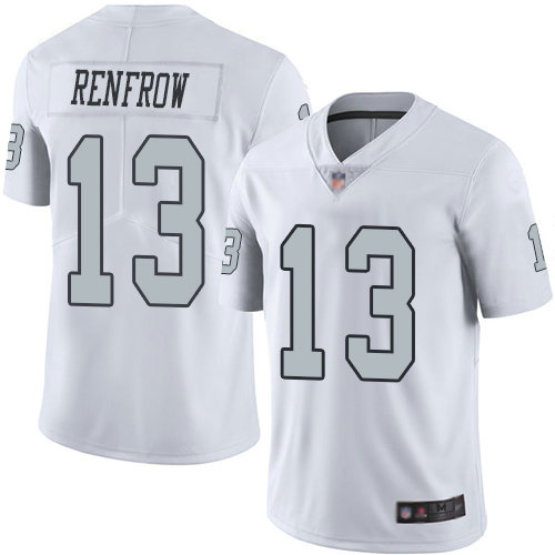 Raiders #13 Hunter Renfrow White Youth Stitched Football Limited Rush Jersey