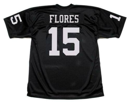 Raiders #15 Tom Flores Black Limited Jersey