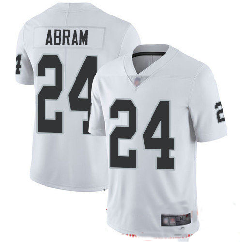 Raiders #24 Johnathan Abram White Men's Stitched Football Vapor Untouchable Limited Jersey