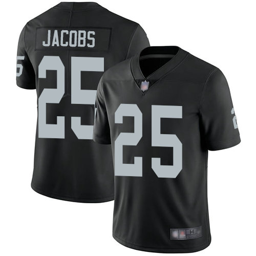 Raiders #25 Josh Jacobs Black Team Color Youth Stitched Football Vapor Untouchable Limited Jersey
