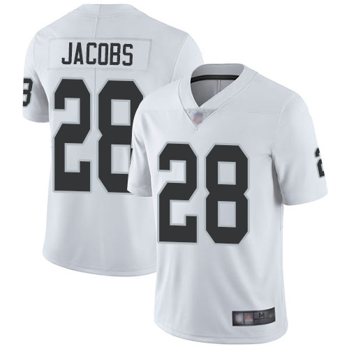 Raiders #28 Josh Jacobs White Youth Stitched Football Vapor Untouchable Limited Jersey