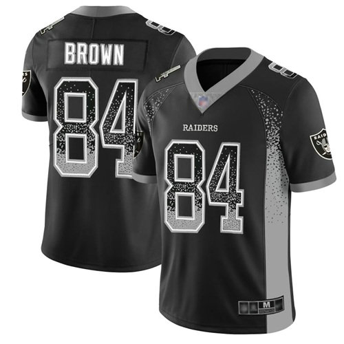 Raiders #84 Antonio Brown Black Team Color Men's Stitched Football Limited Rush Drift Fashion Jersey