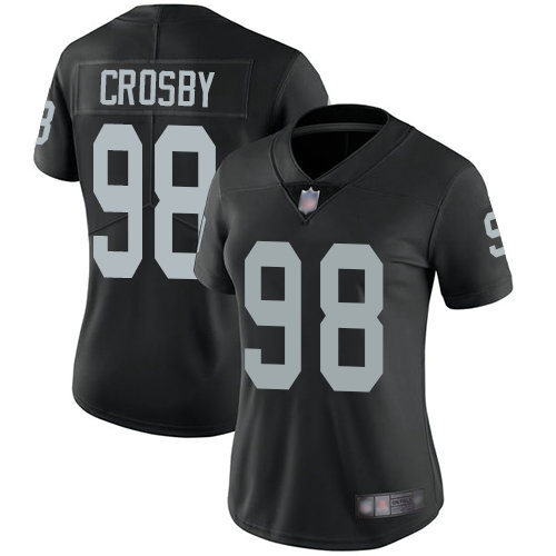 Raiders #98 Maxx Crosby Black Team Color Women's Stitched Football Vapor Untouchable Limited Jersey