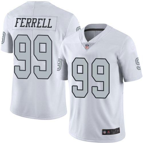 Raiders #99 Clelin Ferrell White Men's Stitched Football Limited Rush Jersey