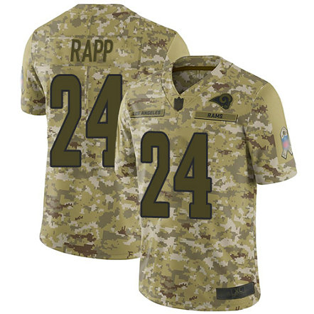 Rams #24 Taylor Rapp Camo Men's Stitched Football Limited 2018 Salute To Service Jersey