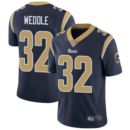Rams #32 Eric Weddle Navy Blue Team Color Men's Stitched Football Vapor Untouchable Limited Jersey