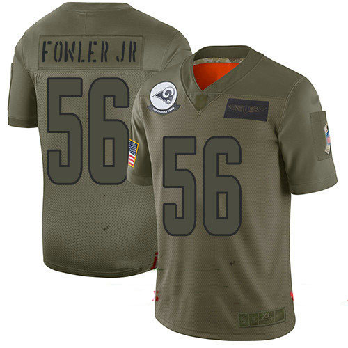 Rams #56 Dante Fowler Jr Camo Men's Stitched Football Limited 2019 Salute To Service Jersey