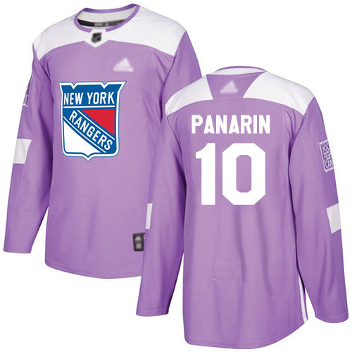 Rangers #10 Artemi Panarin Purple Authentic Fights Cancer Stitched Hockey Jersey