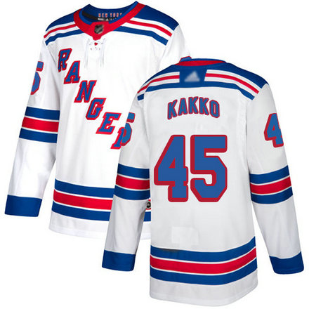 Rangers #24 Kaapo Kakko White Road Authentic Stitched Youth Hockey Jersey