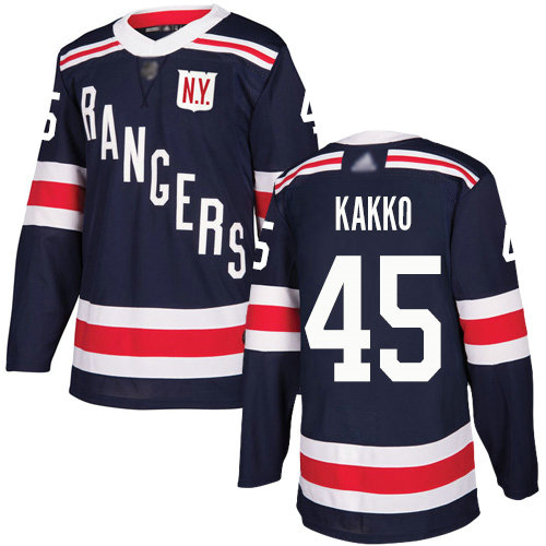 Rangers #45 Kaapo Kakko Navy Blue Authentic 2018 Winter Classic Stitched Youth Hockey Jersey