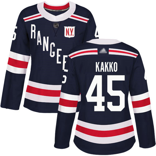 Rangers #45 Kaapo Kakko Navy Blue Authentic 2018 Winter Classic Women's Stitched Hockey Jersey