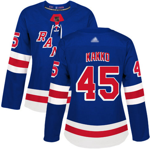 Rangers #45 Kaapo Kakko Royal Blue Home Authentic Women's Stitched Hockey Jersey