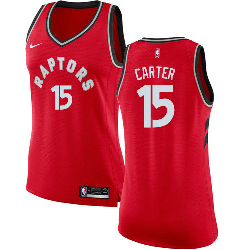 Raptors #15 Vince Carter Red Women's Basketball Swingman Icon Edition Jersey