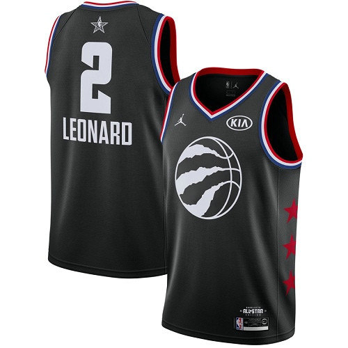 Raptors #2 Kawhi Leonard Black Women's Basketball Jordan Swingman 2019 All-Star Game Jersey