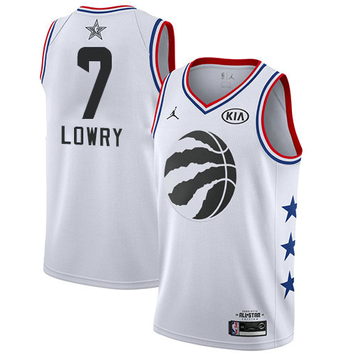 Raptors #7 Kyle Lowry White Basketball Jordan Swingman 2019 All-Star Game Jersey