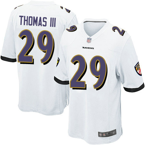 Ravens #29 Earl Thomas III White Youth Stitched Football New Elite Jersey