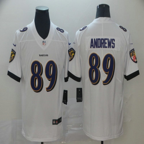 Ravens 89 Mark Andrews White Vapor Untouchable Limited Jersey