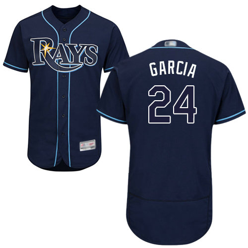 Rays #24 Avisail Garcia Dark Blue Flexbase Authentic Collection Stitched Baseball Jersey