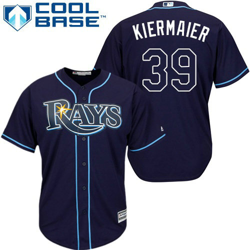 Rays #39 Kevin Kiermaier Dark Blue Cool Base Stitched Youth MLB Jersey