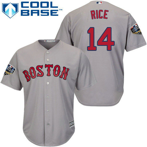 Red Sox #14 Jim Rice Grey Cool Base 2018 World Series Stitched Youth MLB Jersey