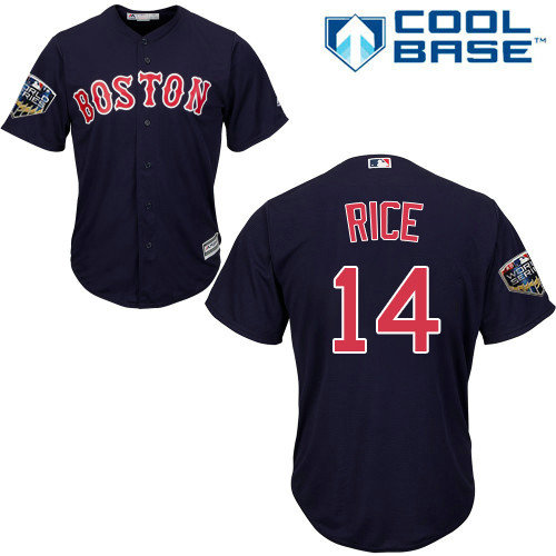 Red Sox #14 Jim Rice Navy Blue Cool Base 2018 World Series Stitched Youth MLB Jersey
