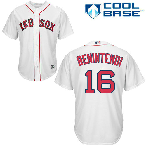 Red Sox #16 Andrew Benintendi White Cool Base Stitched Youth MLB Jersey