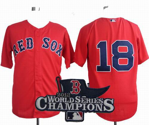 Red Sox #18 Daisuke Matsuzaka red 2013 World Series Champions jerseys