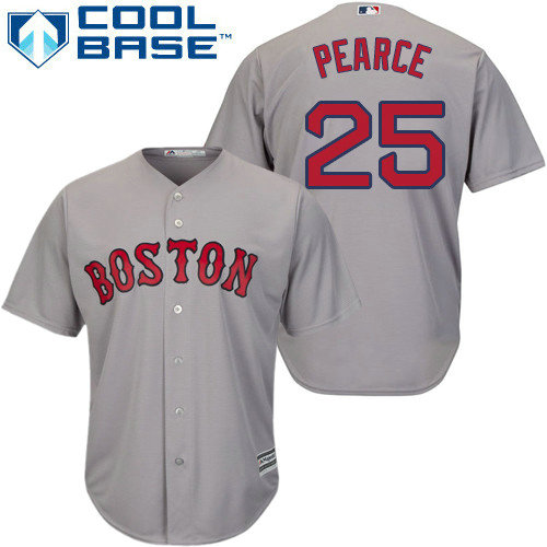 Red Sox #25 Steve Pearce Grey Cool Base Stitched Youth MLB Jersey