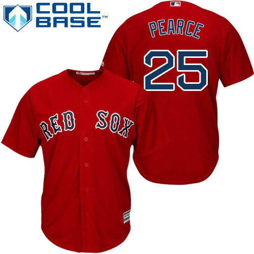 Red Sox #25 Steve Pearce Red Cool Base Stitched Youth MLB Jersey